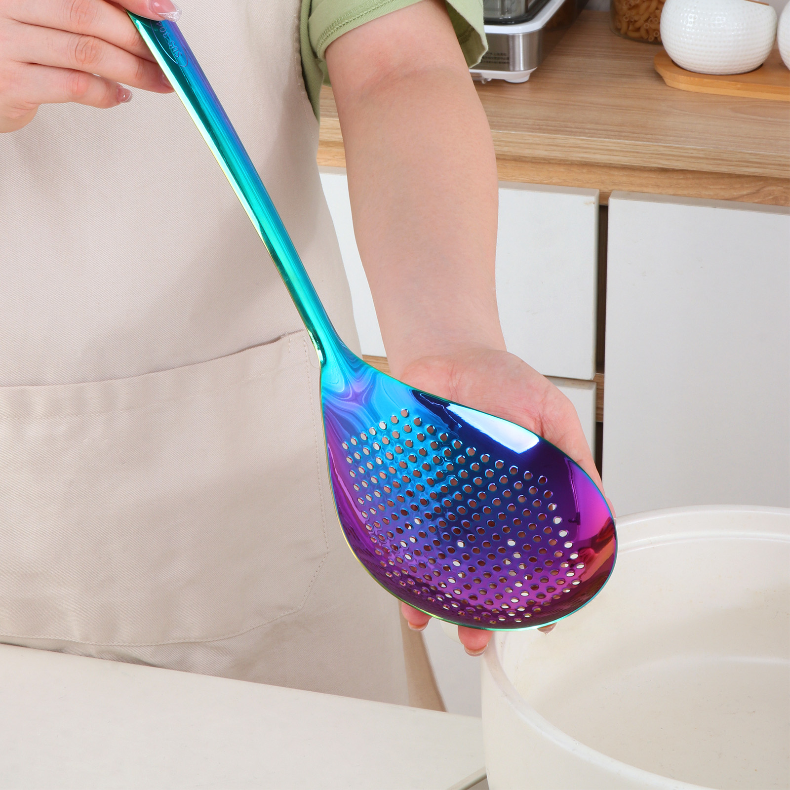Commercial Kitchen Oil Filter - 1PC Deep-Fried Dumpling Nooodle Spoon Kitchen