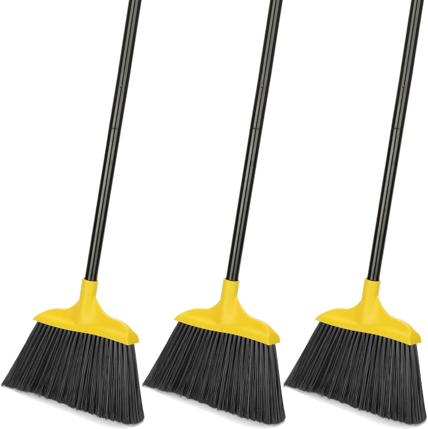 Commercial Kitchen Broom - 3 Pack Heavy Duty Outdoor Broom