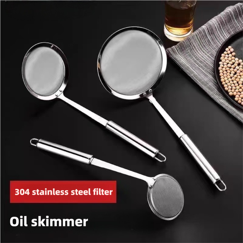 Commercial Kitchen Oil Filter - Filter Scoop Stainless Steel Fat Skimmer
