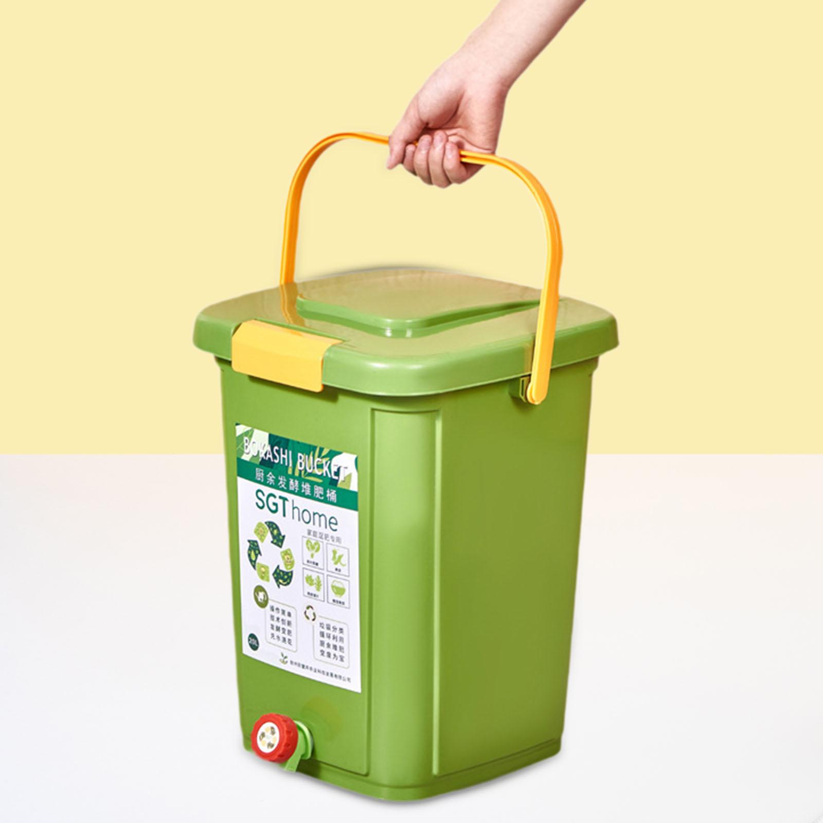 Commercial Kitchen Trash Can - Countertop Compost Bin Sealed Portable Fermentation