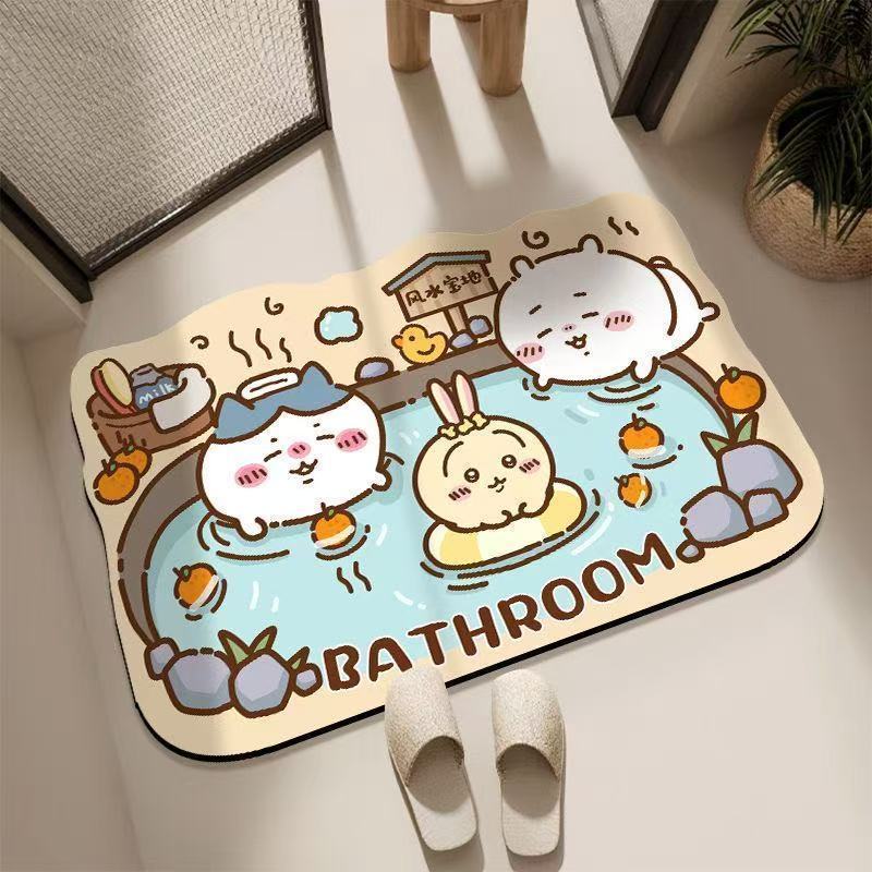 Kitchen Flooring Commercial - Chiikawa Floor Mat Quick-drying Foot Pads