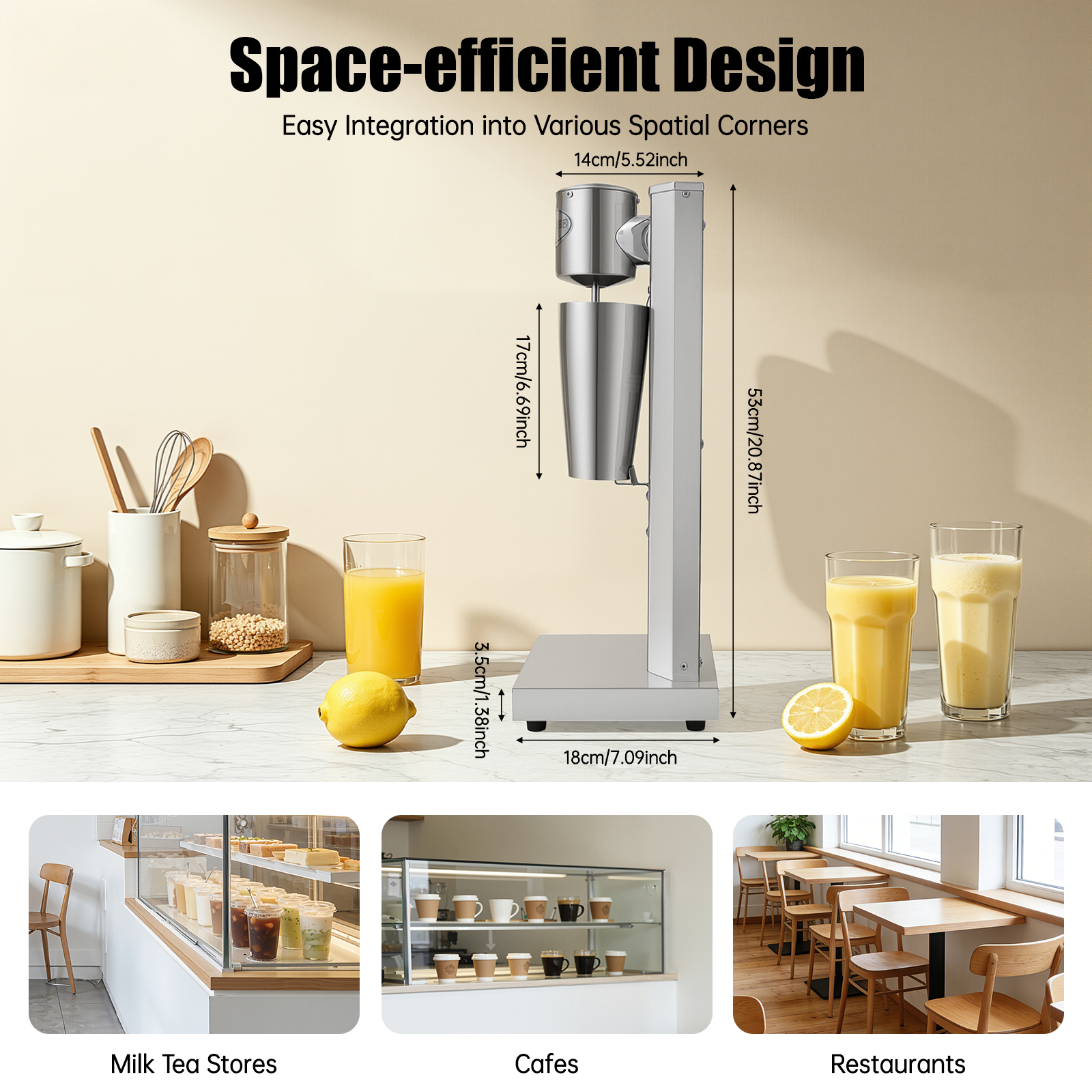 Silver Single Head Milkshake M - Bar Blender Mixing recension och pris