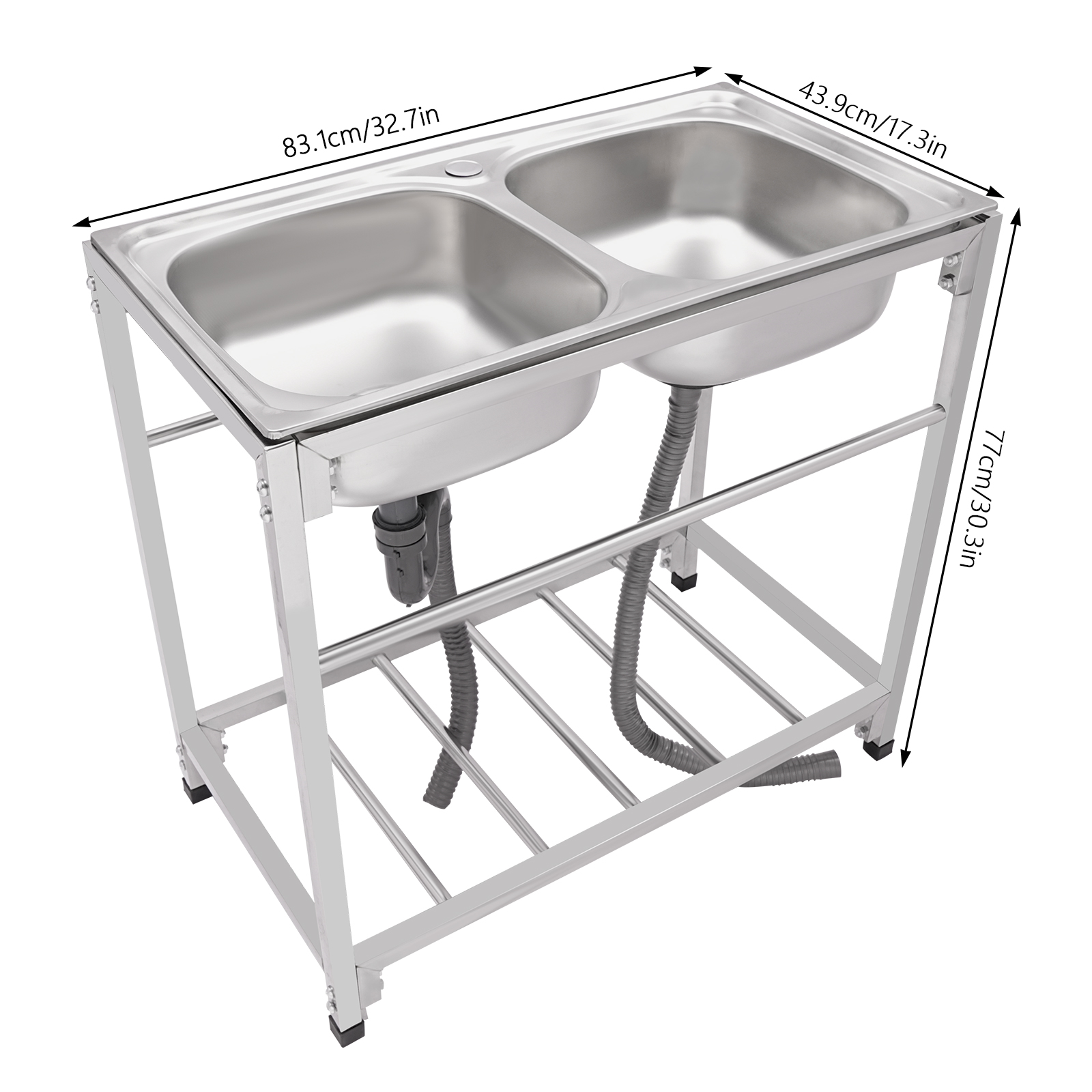 Commercial Stainless Steel Sin - Commercial Kitchen Double Sink recension och pris