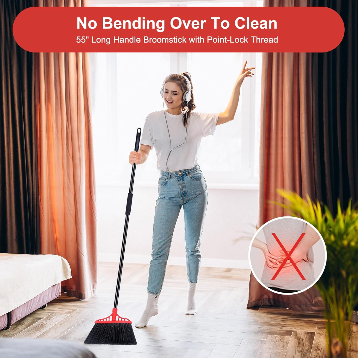 Tiumso Heavy Duty Angle Broom  - Commercial Kitchen Broom recension och pris