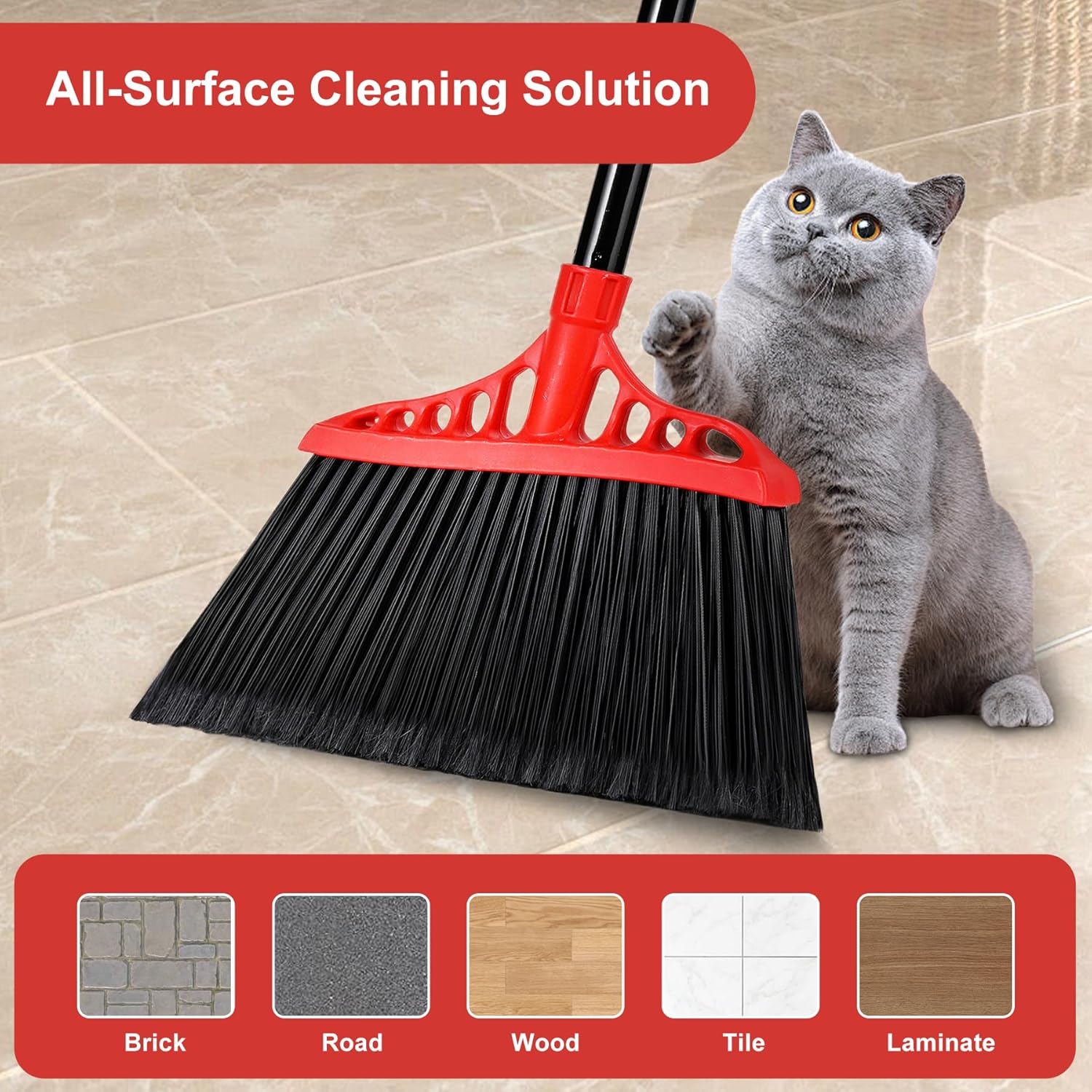 Tiumso Heavy Duty Angle Broom  - Commercial Kitchen Broom recension och pris