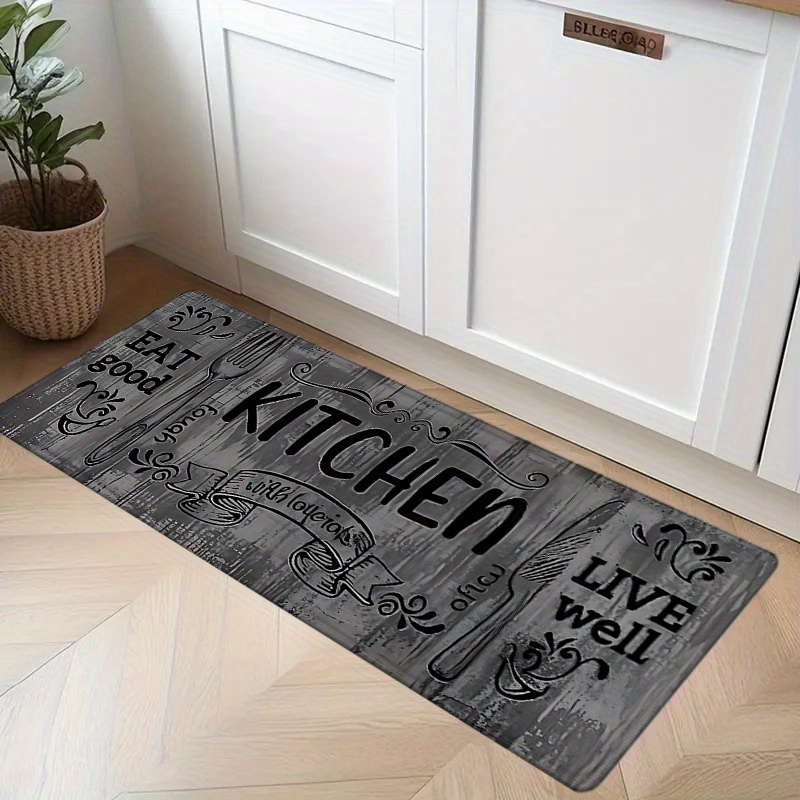 Retro Kitchen Quote Rug Eat Go - Commercial Kitchen Quotes recension och pris