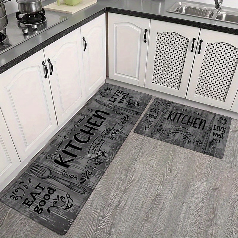 Retro Kitchen Quote Rug Eat Go - Commercial Kitchen Quotes recension och pris