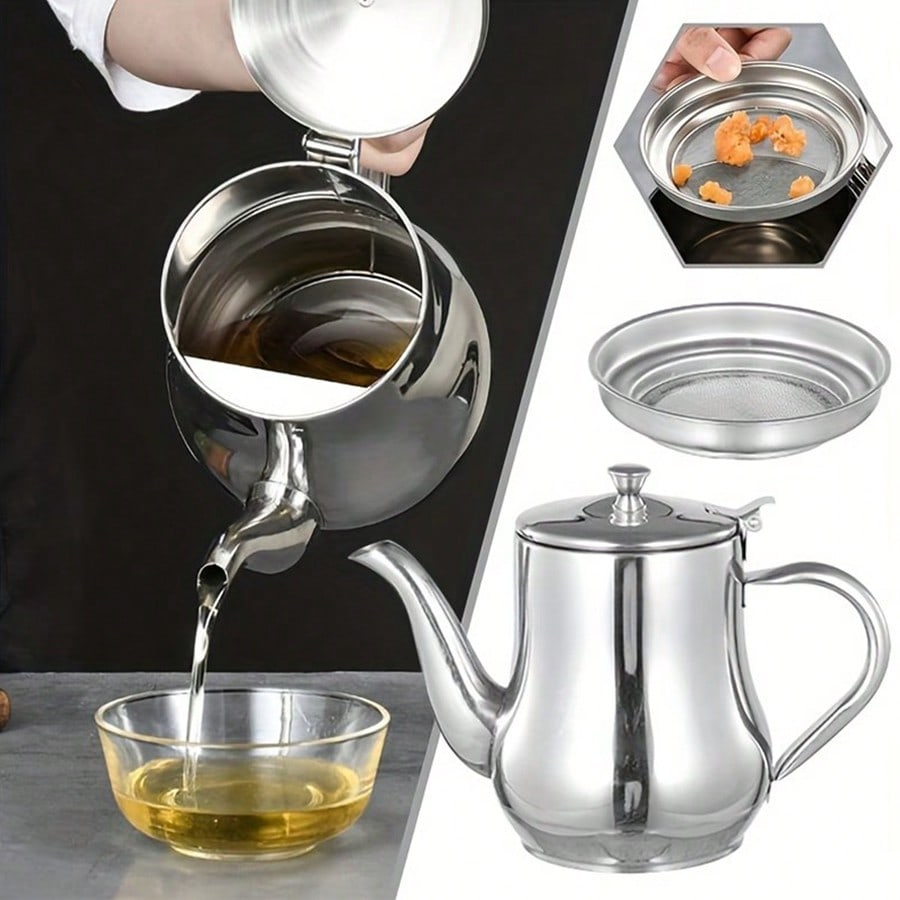 1PC Stainless Steel Oil Pot Ho - Commercial Kitchen Oil Filter recension och pris