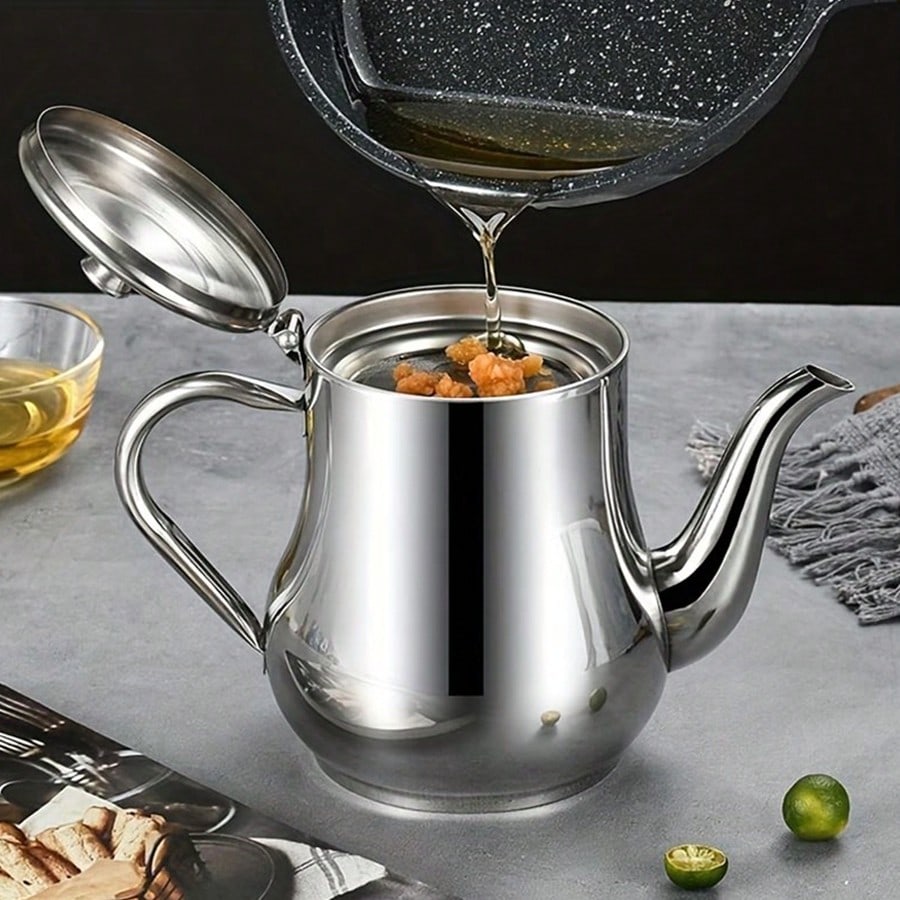 1PC Stainless Steel Oil Pot Ho - Commercial Kitchen Oil Filter recension och pris
