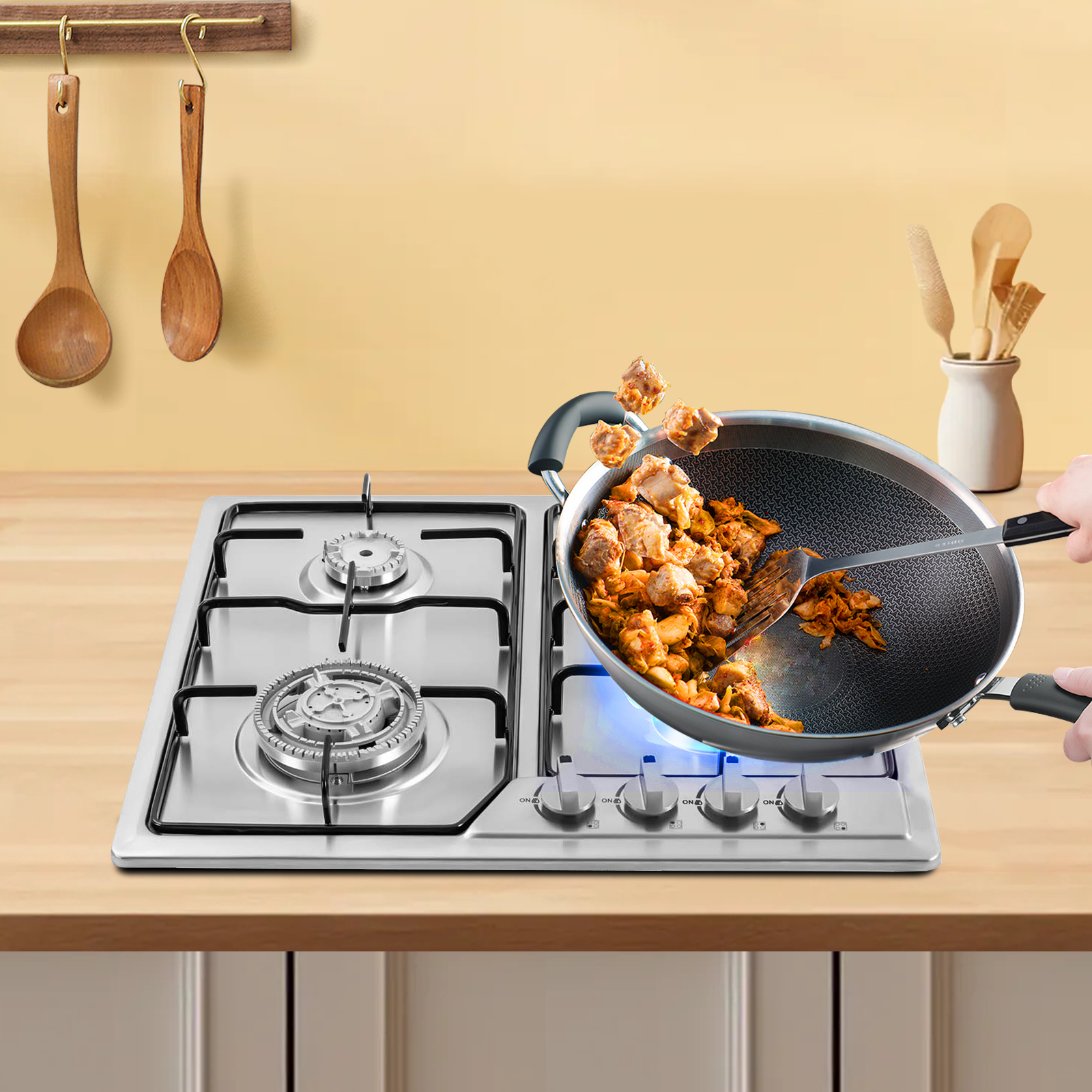 4 Head Eye Stove Gas Stove 58* - Commercial Kitchen Stove recension och pris