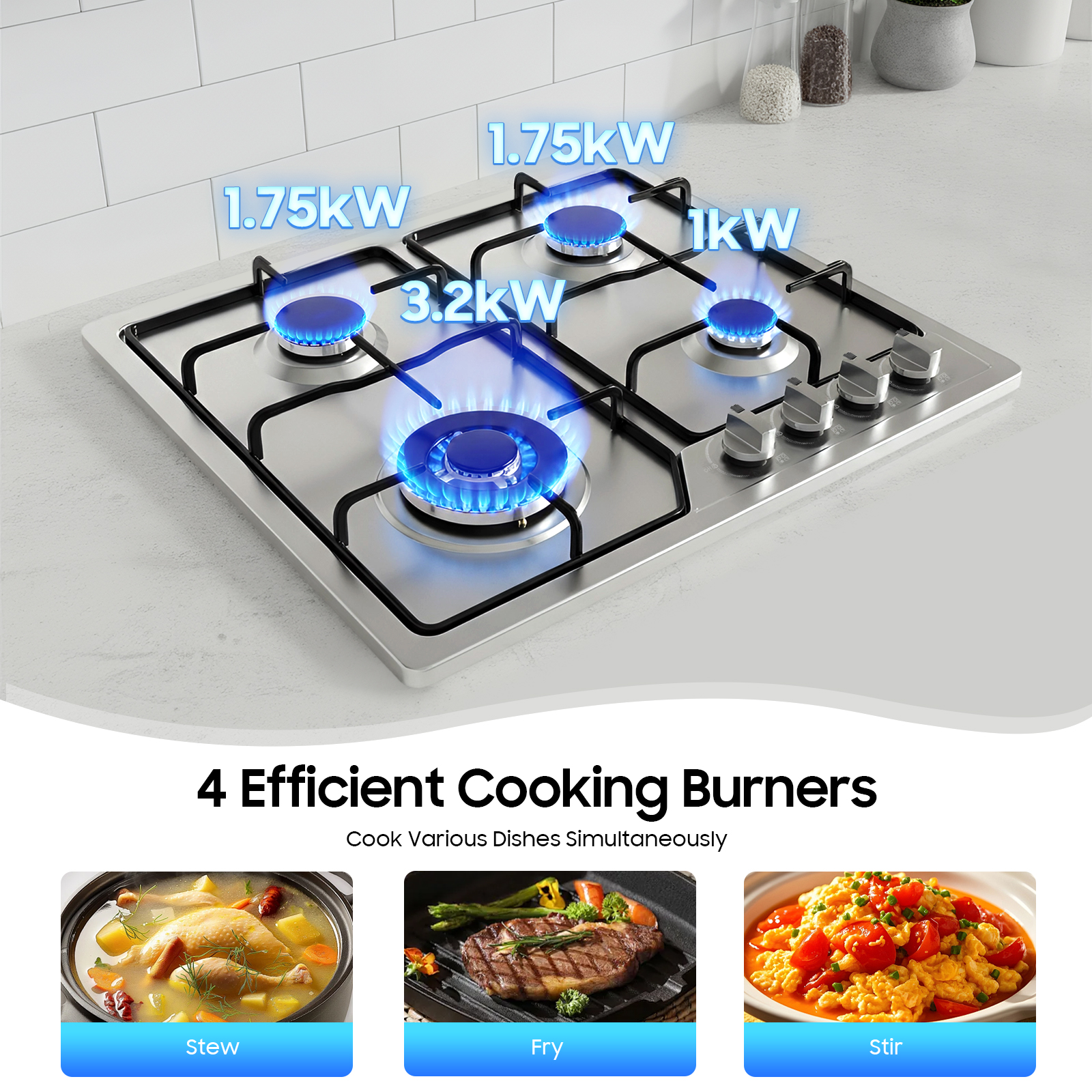 4 Head Eye Stove Gas Stove 58* - Commercial Kitchen Stove recension och pris