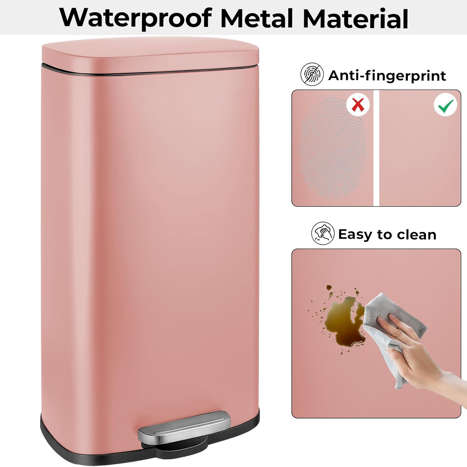 8Gal/30L Kitchen Trash Can,Ped - Commercial Kitchen Trash Can recension och pris