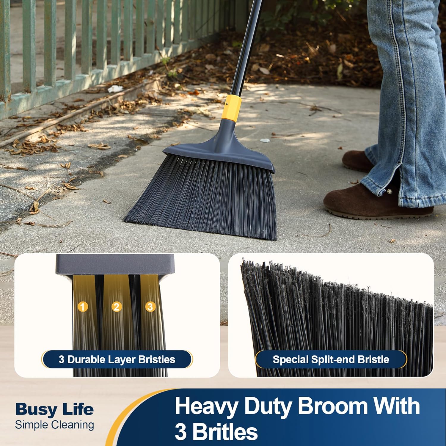 Yocada Heavy-Duty Broom Outdoo - Commercial Kitchen Broom recension och pris