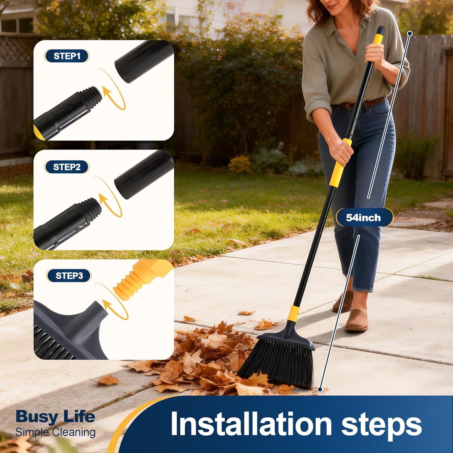 Yocada Heavy-Duty Broom Outdoo - Commercial Kitchen Broom recension och pris