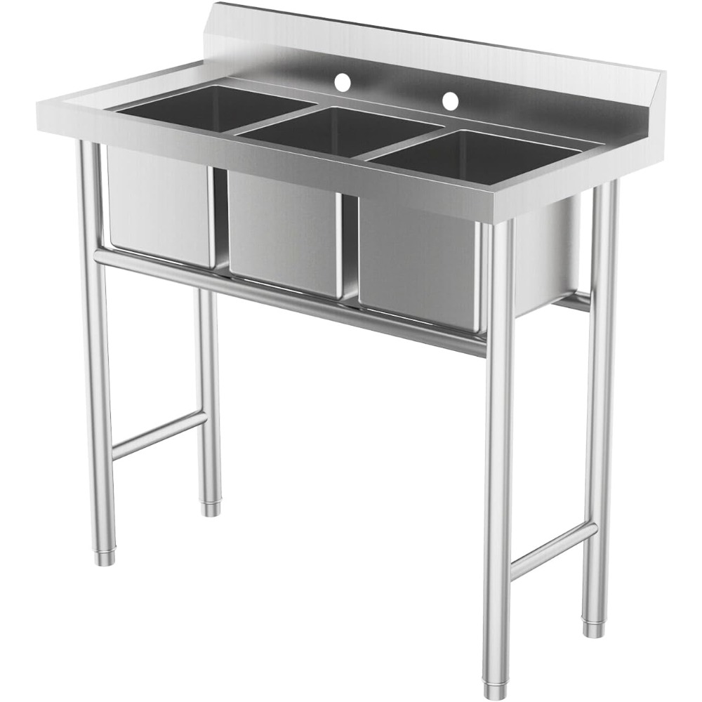 Commercial Triple Bowl Kitchen - Commercial Kitchen Double Sink recension och pris