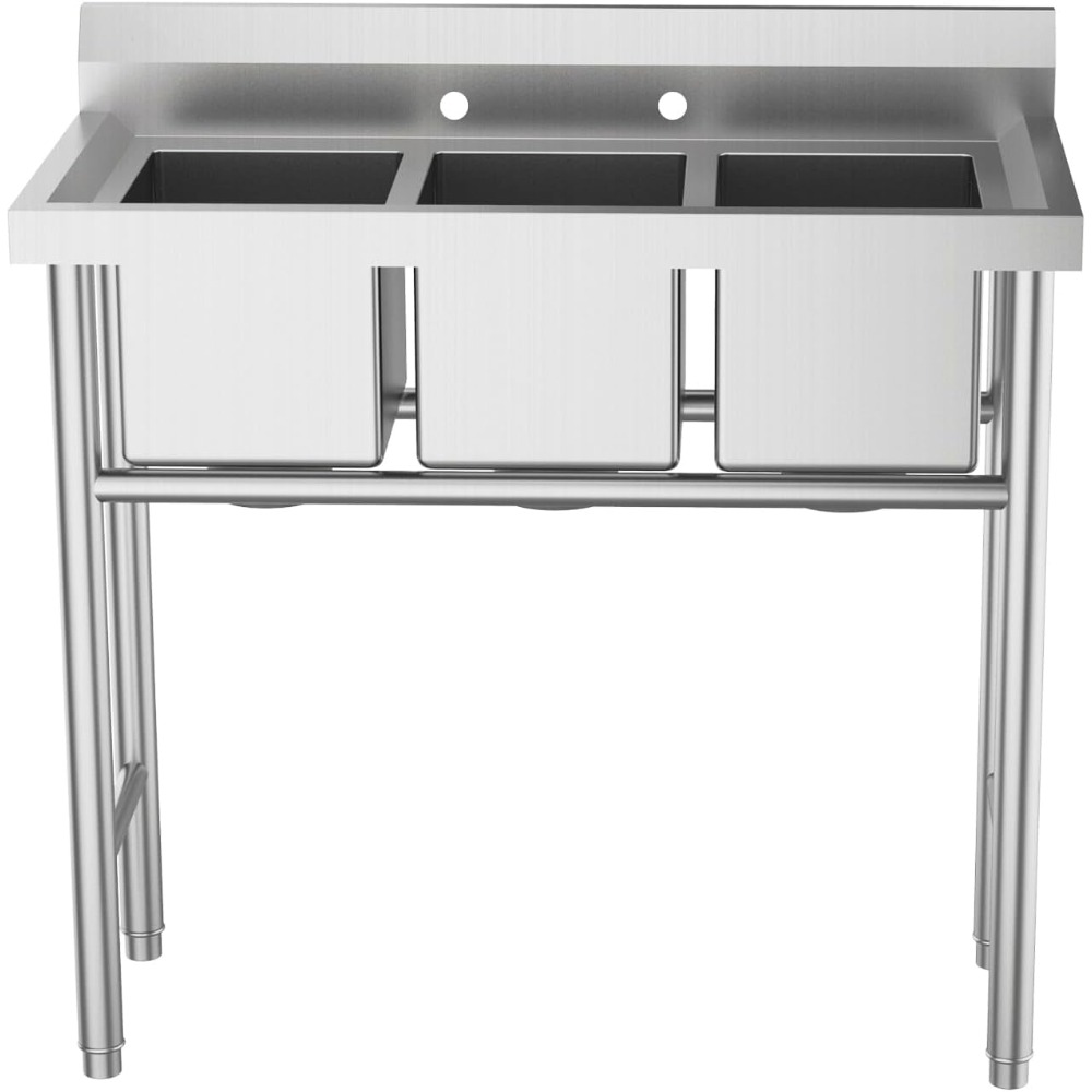 Commercial Triple Bowl Kitchen - Commercial Kitchen Double Sink recension och pris