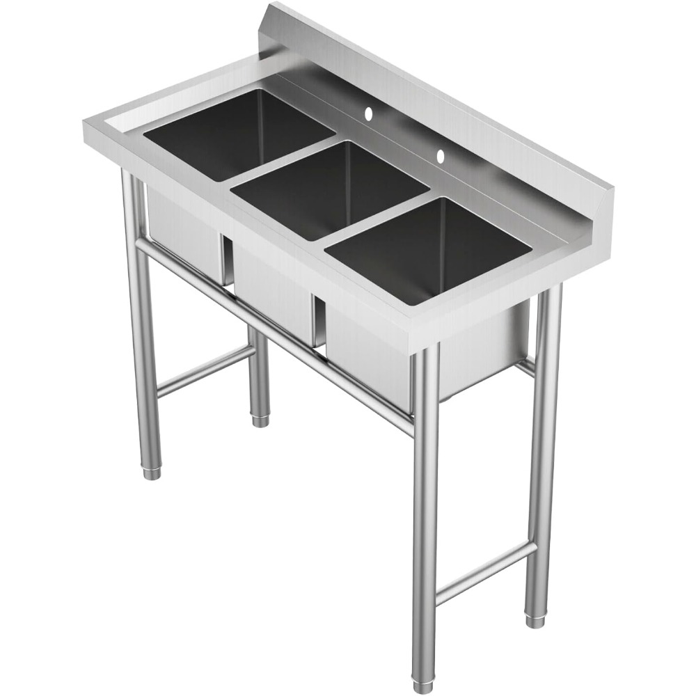 Commercial Triple Bowl Kitchen - Commercial Kitchen Double Sink recension och pris