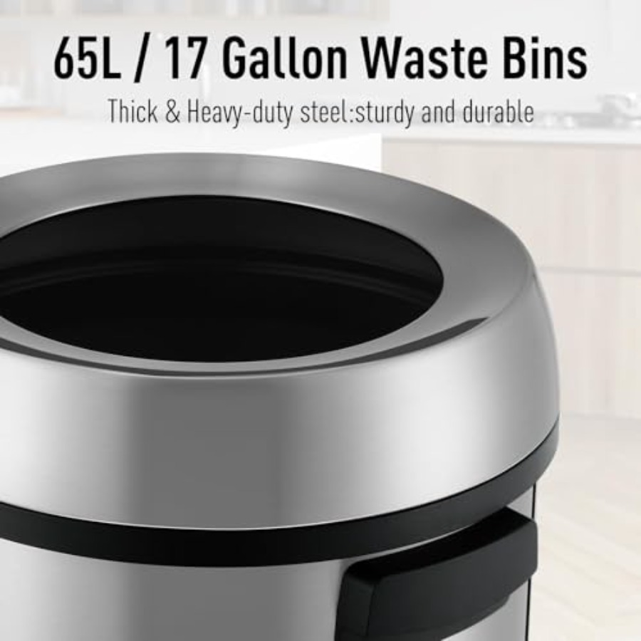 65L/17 Gallon Open Top Trash C - Commercial Kitchen Trash Can recension och pris