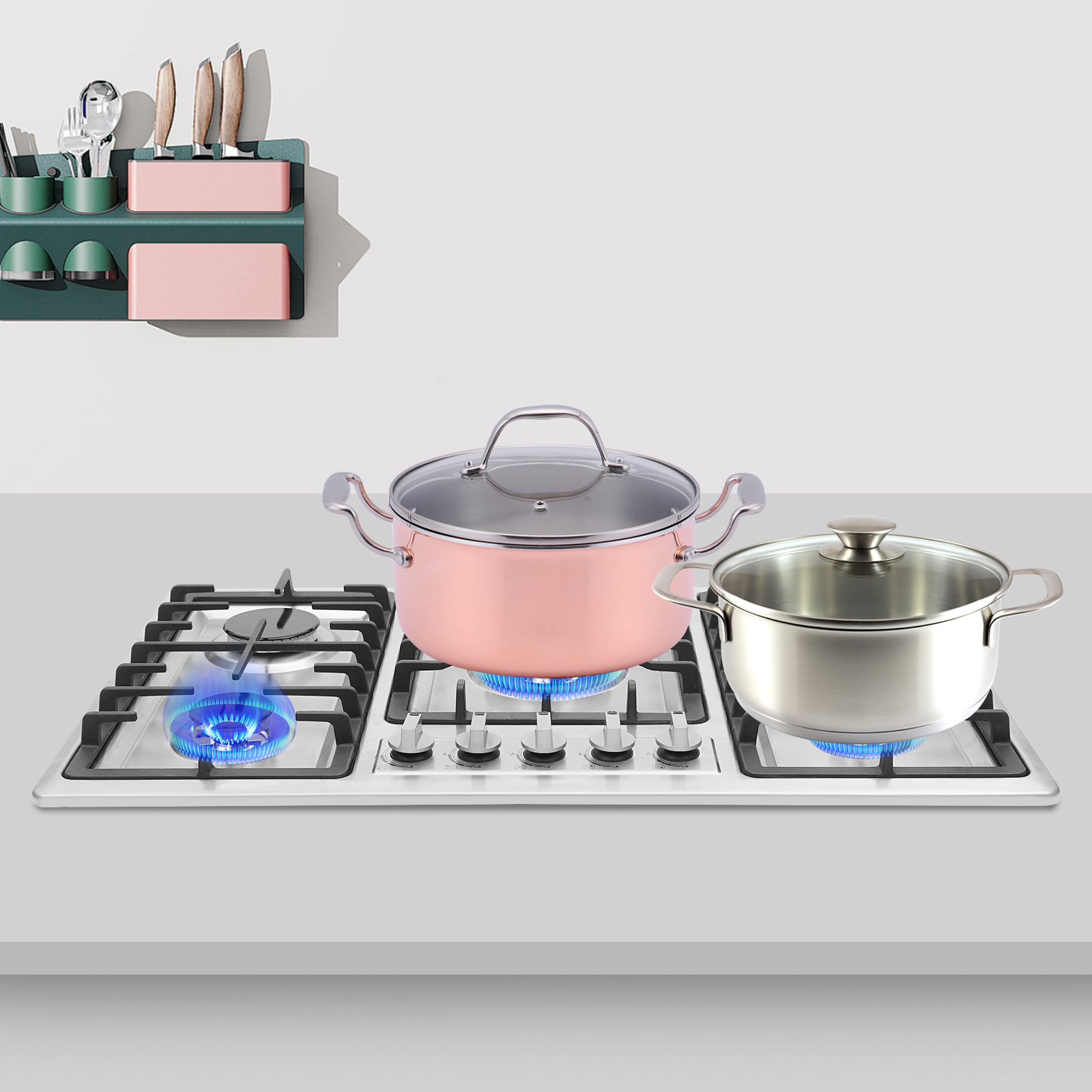 5 Burner Stainless Steel Gas S - Commercial Kitchen Stove recension och pris