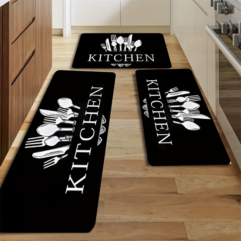 1 Piece Black Kitchen Floor Ma - Kitchen Flooring Commercial recension och pris