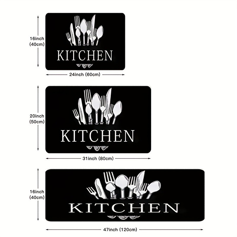 1 Piece Black Kitchen Floor Ma - Kitchen Flooring Commercial recension och pris