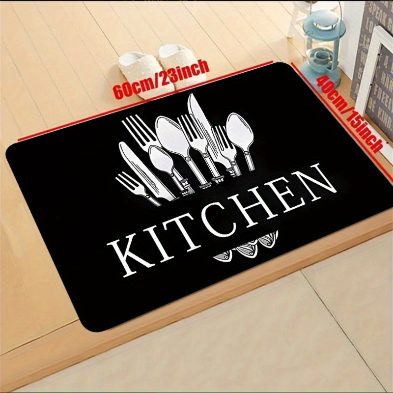 1 Piece Black Kitchen Floor Ma - Kitchen Flooring Commercial recension och pris