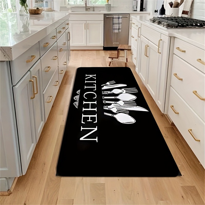 1 Piece Black Kitchen Floor Ma - Kitchen Flooring Commercial recension och pris