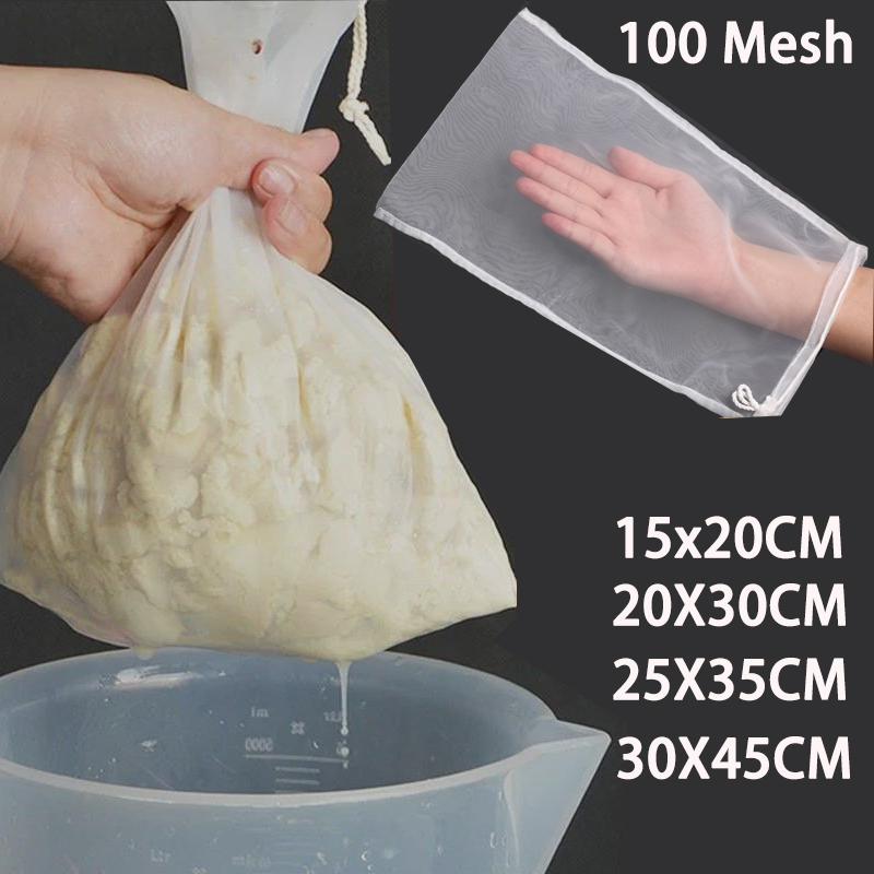 100 Mesh Nylon Filter Nut Milk - Commercial Kitchen Oil Filter recension och pris