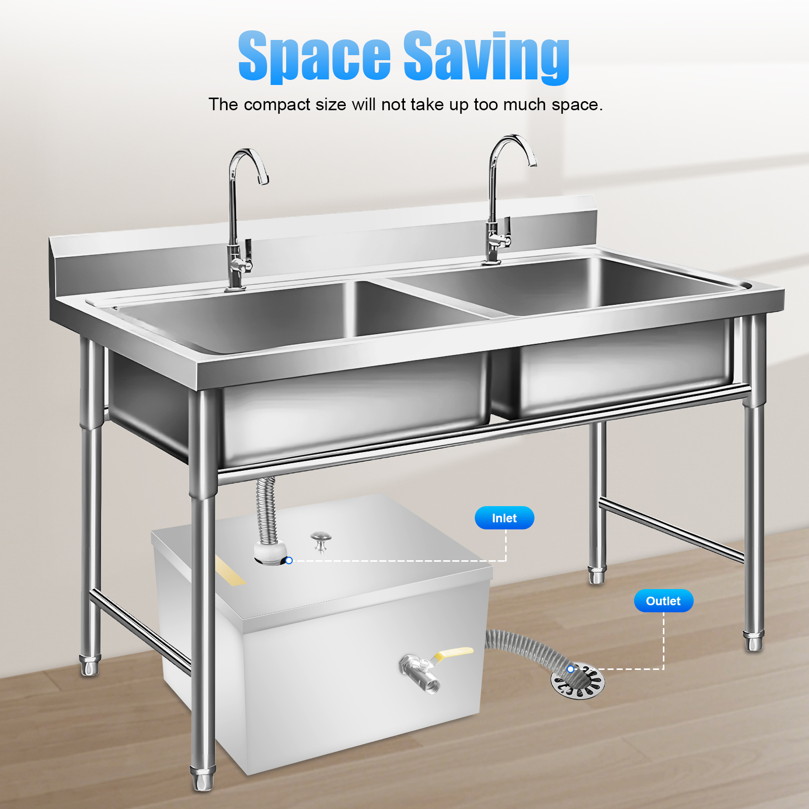w/Drainage Pipe+Lid for Kitche - Commercial Kitchen Grease Trap recension och pris