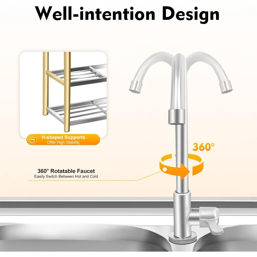 Stainless Steel Kitchen Sink,2 - Commercial Kitchen Double Sink recension och pris