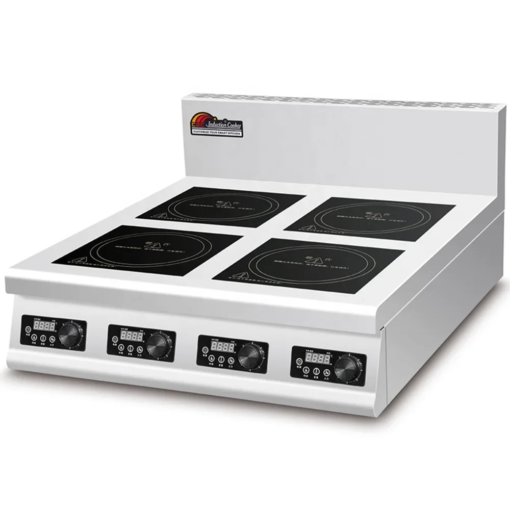 4 Burner Flat Industrial Comme - Commercial Kitchen Induction recension och pris