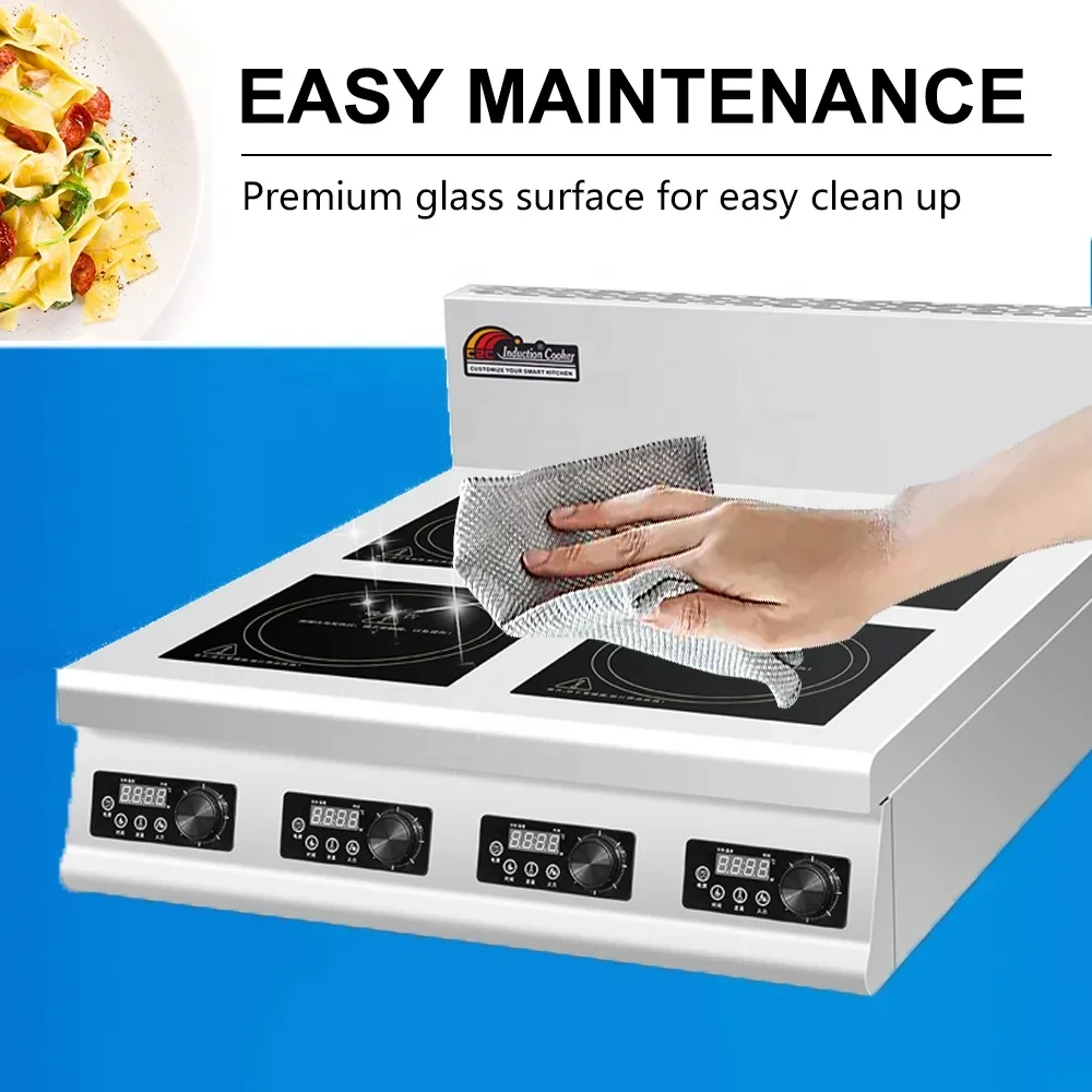 4 Burner Flat Industrial Comme - Commercial Kitchen Induction recension och pris