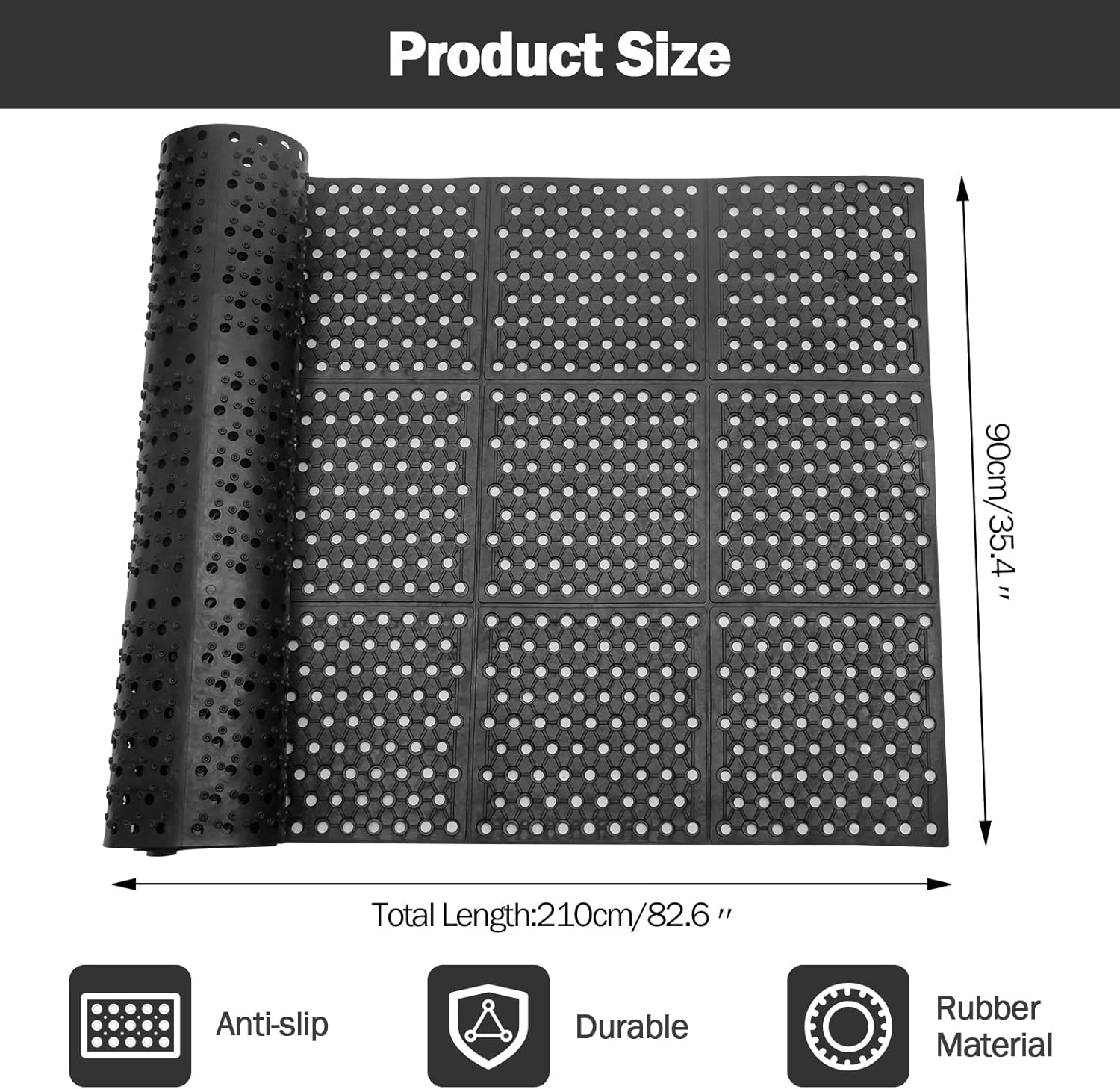 Anti-Fatigue Drainage Rubber M - Kitchen Flooring Commercial recension och pris