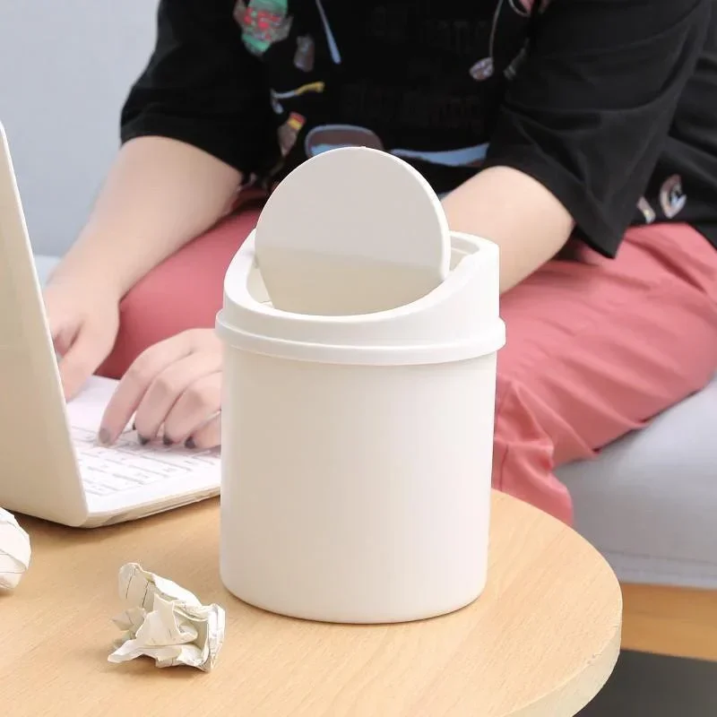 Mini Desktop Trash Can with Li - Commercial Kitchen Trash Can recension och pris