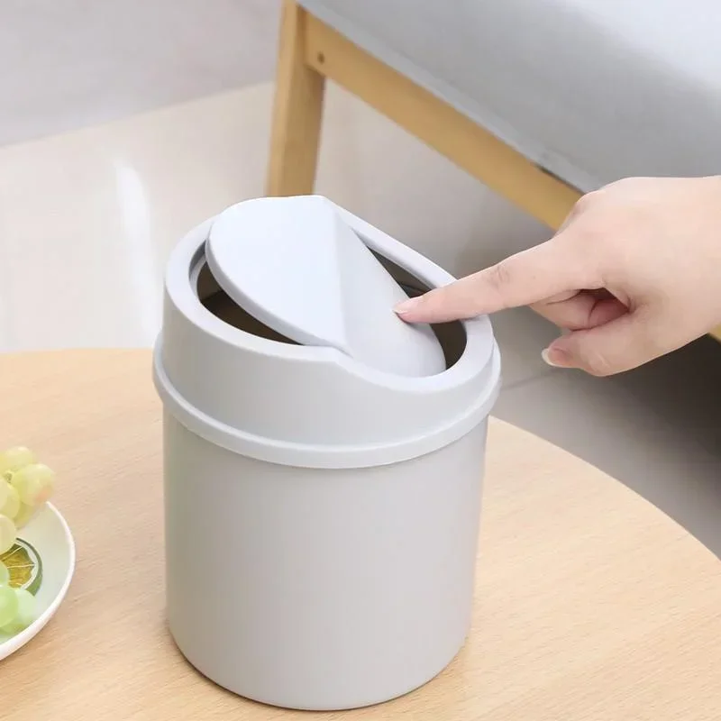 Mini Desktop Trash Can with Li - Commercial Kitchen Trash Can recension och pris