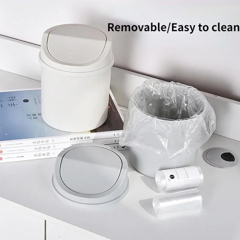 Mini Desktop Trash Can with Li - Commercial Kitchen Trash Can recension och pris