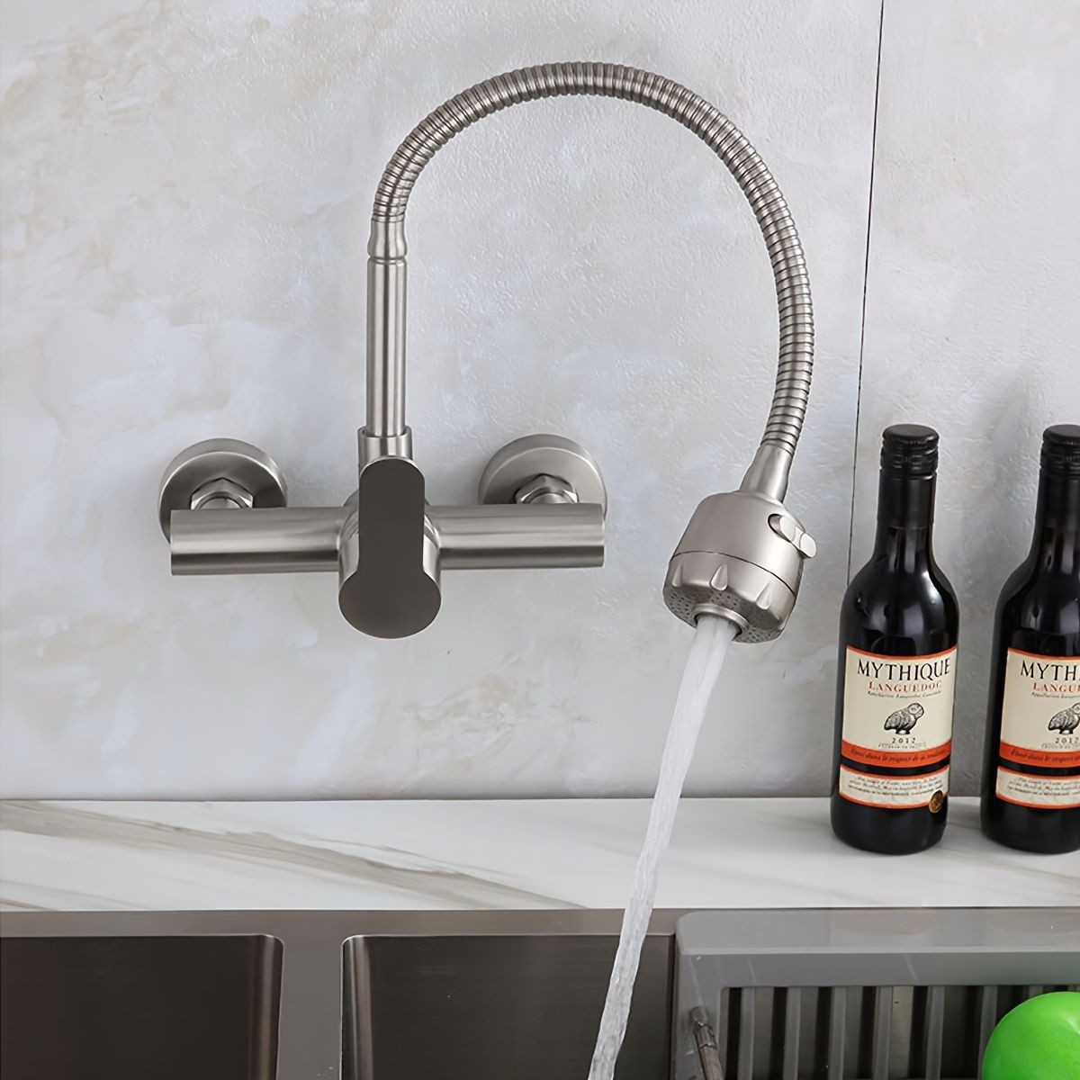 Wall-mounted kitchen faucet, s - Commercial Kitchen Double Sink recension och pris