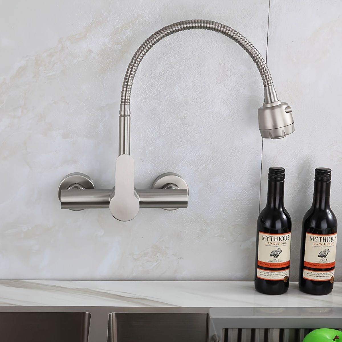 Wall-mounted kitchen faucet, s - Commercial Kitchen Double Sink recension och pris
