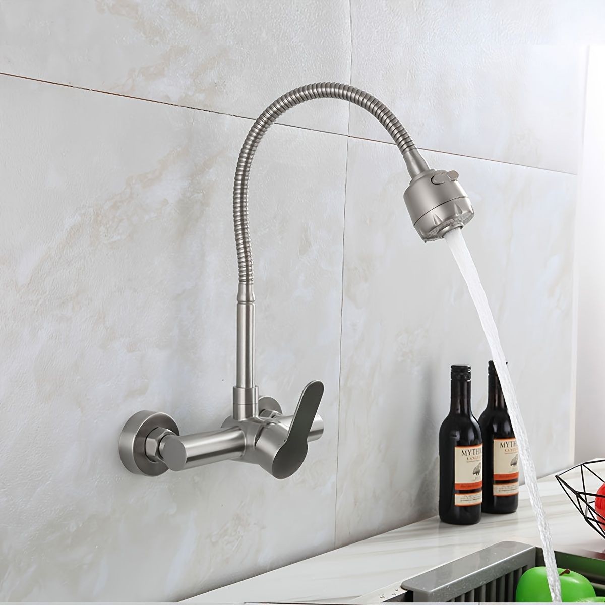 Wall-mounted kitchen faucet, s - Commercial Kitchen Double Sink recension och pris