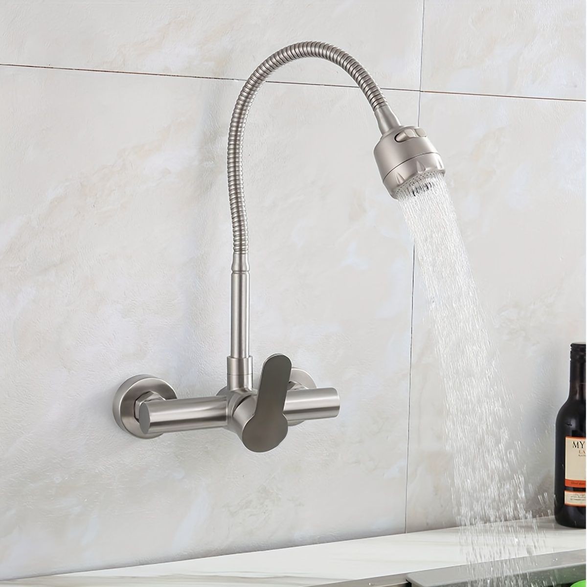 Wall-mounted kitchen faucet, s - Commercial Kitchen Double Sink recension och pris