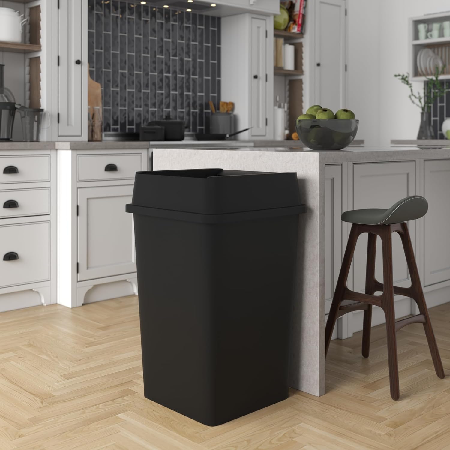 35 Gallon Black Square Commerc - Commercial Kitchen Trash Can recension och pris