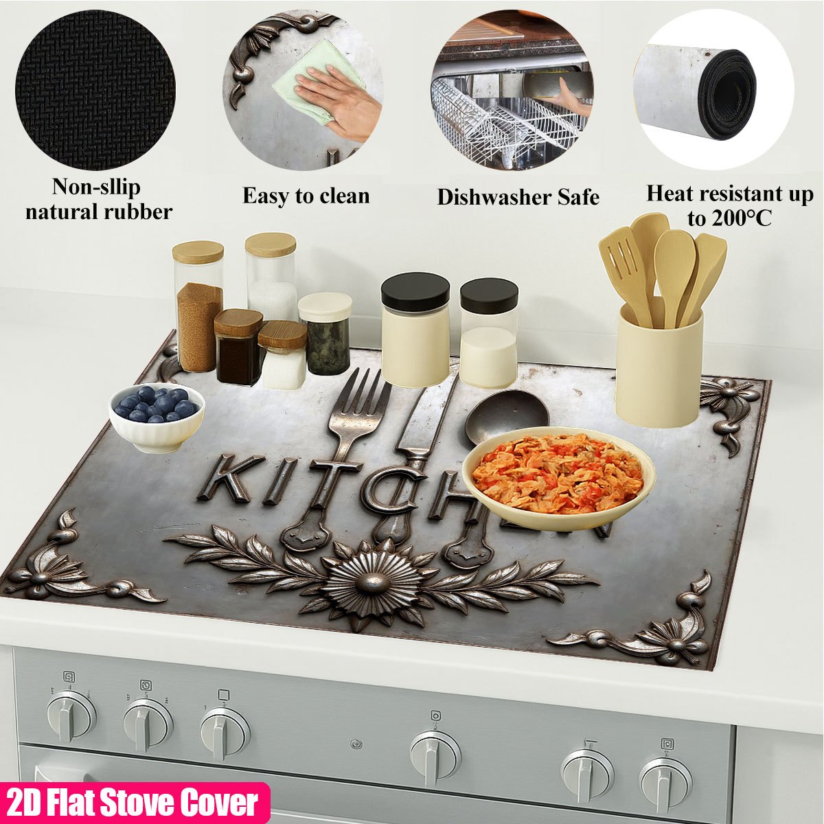 Heavy Duty Metal Stove Top Cov - Commercial Kitchen Induction recension och pris