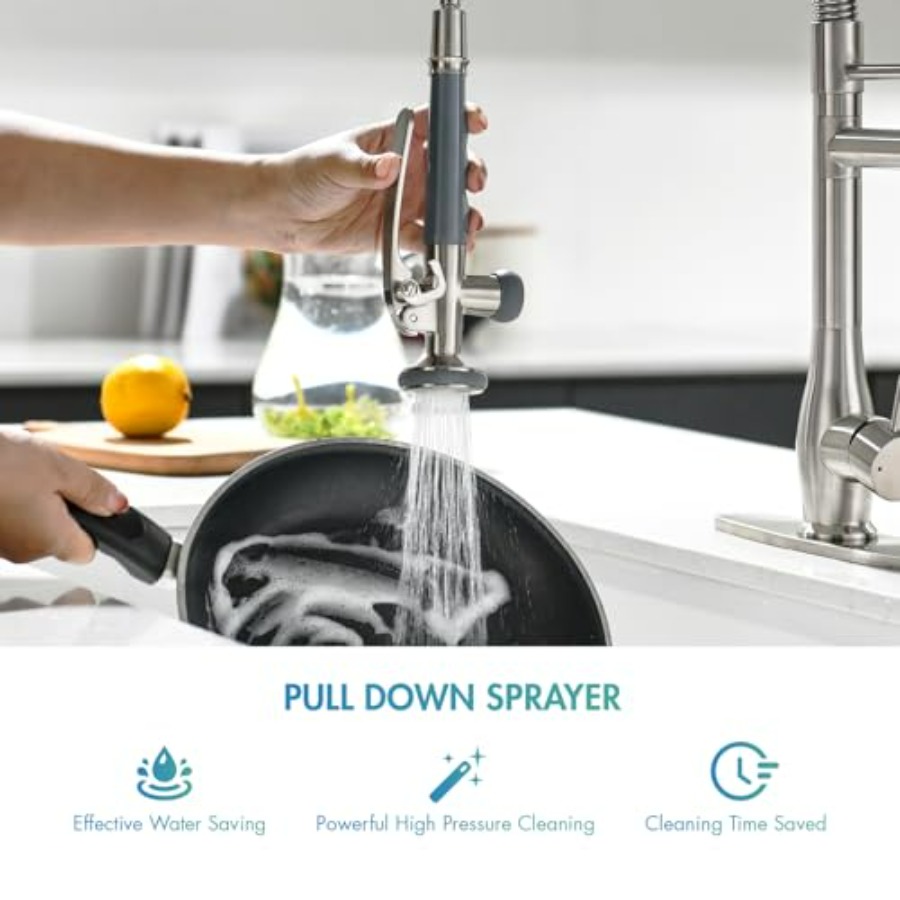 Kitchen Faucet with Pull Down  - Commercial Kitchen Double Sink recension och pris