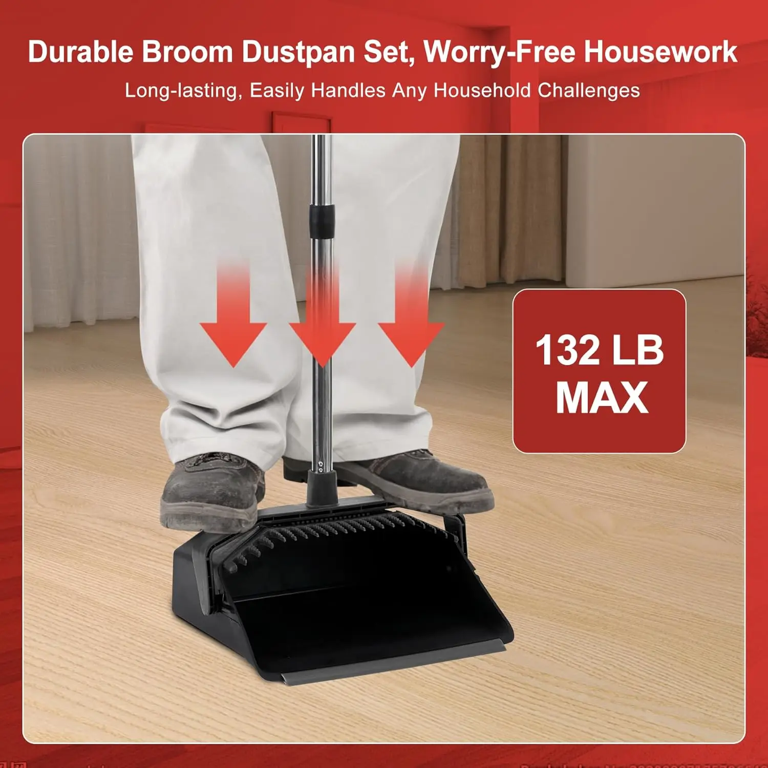 3 Pack Upright Broom And Dustp - Commercial Kitchen Broom recension och pris