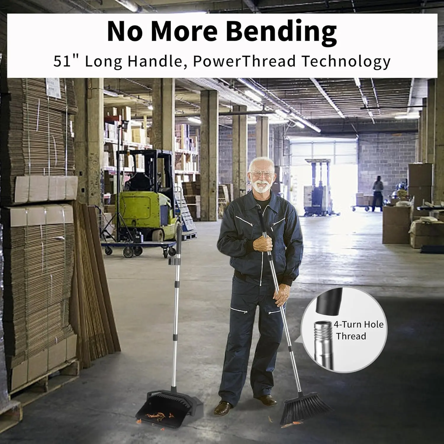 3 Pack Upright Broom And Dustp - Commercial Kitchen Broom recension och pris