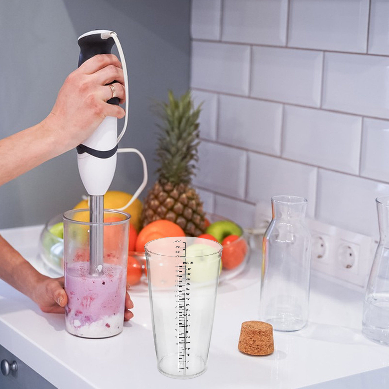 1000Ml Graduated Mixing Cup Re - Bar Blender Mixing recension och pris