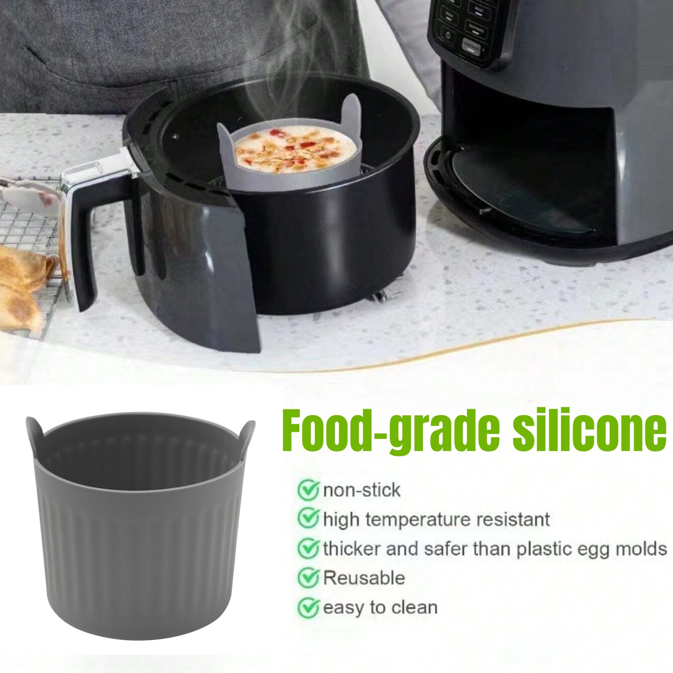 4Pcs Silicone Air Fryer Baking - Rotary Bakery Oven recension och pris