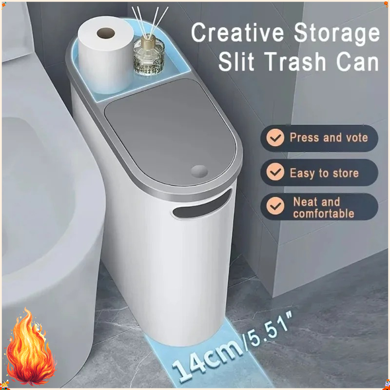 Press Type Trash Can With Lid  - Commercial Kitchen Trash Can recension och pris