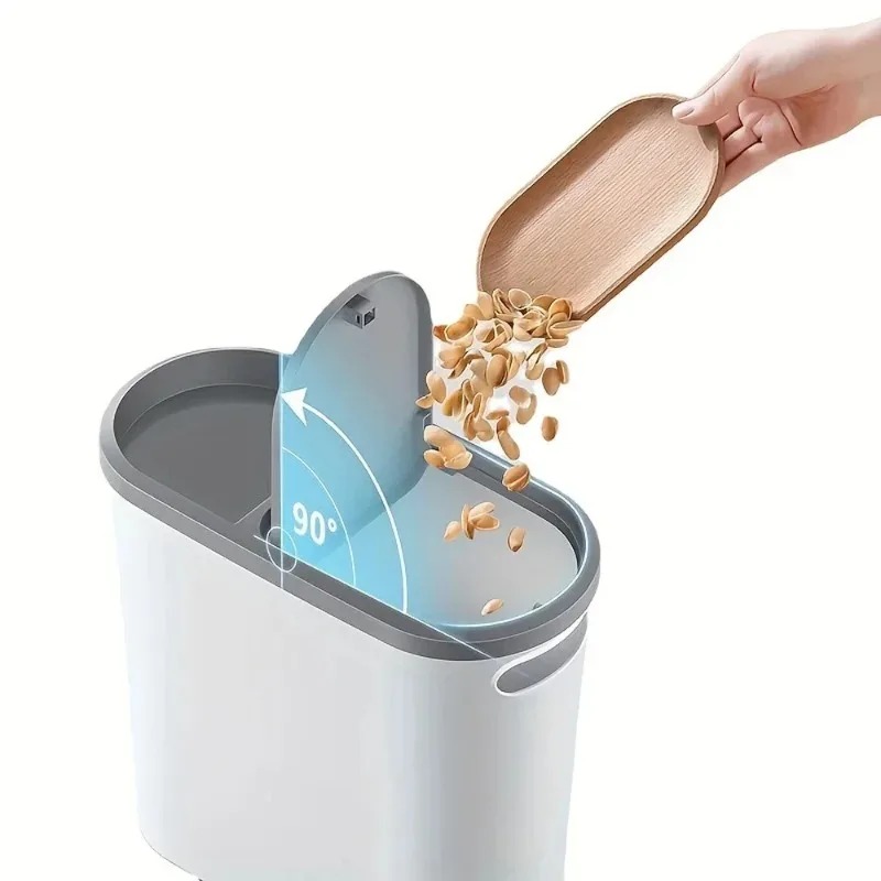 Press Type Trash Can With Lid  - Commercial Kitchen Trash Can recension och pris