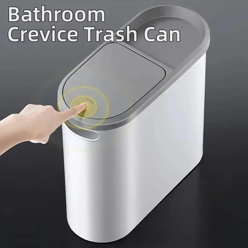 Press Type Trash Can With Lid  - Commercial Kitchen Trash Can recension och pris